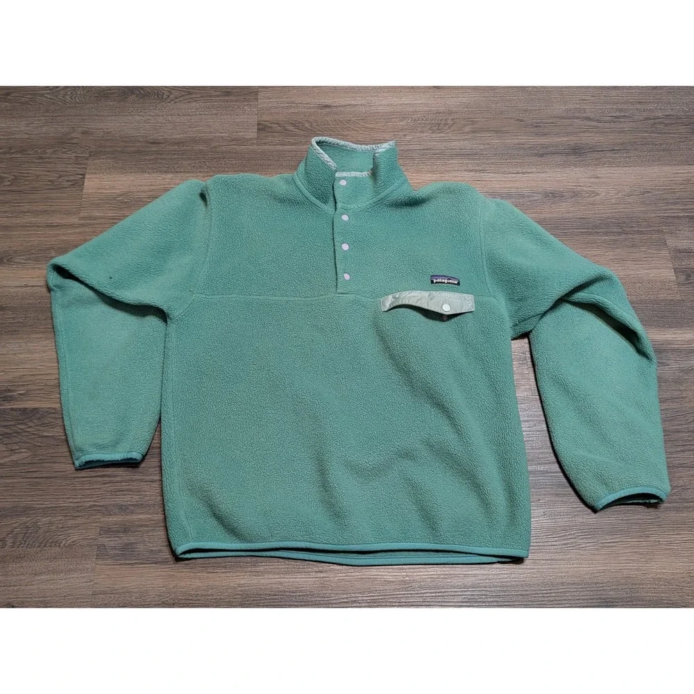 Patagonia Synchilla Snap-T Pullover Fleece Seafoam Green Mens Small S 25450